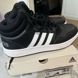 Adidas Men's Black and White Hoops 3.0 Men’s size 12